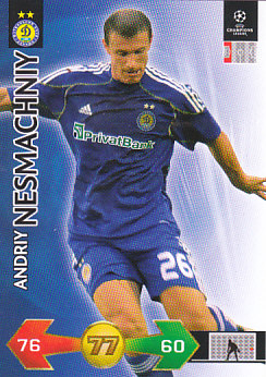 Andriy Nesmachniy Dynamo Kyiv 2009/10 Panini Super Strikes CL #80